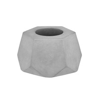 Hellgraue Geometrische Tischplatte Feuerschale Ventilationslose Outdoor-Zement Tragbare Bio-Ethanol Feuerstelle Moderne Runde Tisch-Feuerstelle