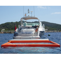 Piscine gonflable personnalisée en PVC avec filet anti-méduse pour yacht, idéale pour la mer et les bateaux.