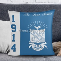 Housse de coussin personnalisée ZPB Zeta Phi Beta avec logo de la sororité imprimé 45*45cm pour la décoration de la voiture et de la maison, housse de coussin anti-poussière