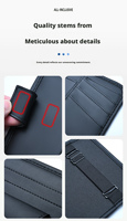 Pochette de rangement universelle en cuir PU pour pare-soleil, clip pour lunettes de soleil, support multifonction pour documents, organisateur d'intérieur de voiture