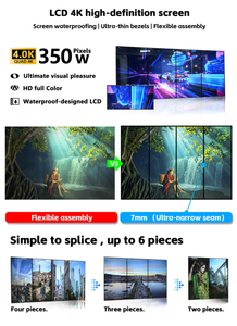 Veeluame lớn trong nhà hệ thống video đa màn hình hội nghị LCD tường nối cho trung tâm mua sắm quảng cáo hoạt hình đồ họa - Product Image 4