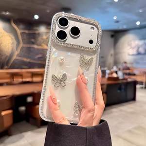 Proveedor Verificado, <span class=keywords><strong>Funda</strong></span> Electrochapada con Patrón de Concha de Mariposa 3D y Protección de 360° para <span class=keywords><strong>iPhone</strong></span> 17 Pro Max, para 16 Pro, S26 - Product Image 3