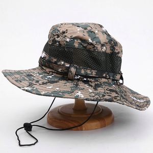 Outdoor Mountaineering Camping Fisherman <b>Hat</b> Cotton Wide Brim Camouflage Sun protection Bucket <b>Hat</b> - Product Image 4