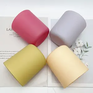 8Oz 10Oz 12Oz 16Oz Bán Buôn Độc Đáo Vòng Hình Dạng Đáy Mờ Thủy Tinh Sang Trọng Nến Lọ Với Nút Chai Có Nắp Đậy - Product Image 1