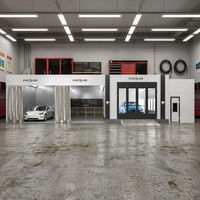 Cabine de peinture pour camions et bus de grande taille, équipement de peinture pour véhicules utilitaires lourds, four de cuisson automobile