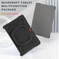 Étui de protection universel pour tablette en plastique antichoc noir avec fonction de support, compatible avec Microsoft Surface Pro 8-12, modèle DAFEI-924 12x12
