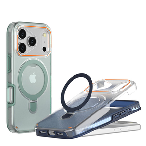 Mới Đến Điện Thoại Di Động Trường Hợp Đối Với <span class=keywords><strong>iPhone</strong></span> 14 15 16 17 Pro Max Chống Sốc Pha Lê Rõ Ràng Minh Bạch Magnetic Bìa Trường Hợp Với Đứng - Product Image 3