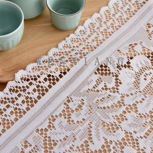Wenxiang Lace Table Runner 33X114Cm Embroidered Leaf Pattern Rectangle Home Decor - Product Image 4