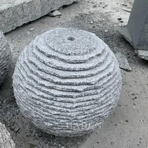 공장 공급 도매 인기있는 화강암 천연 돌 볼 돌 분수 구 정원