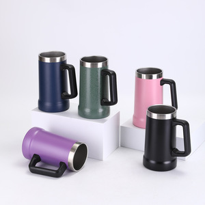 Taza de <span class=keywords><strong>cerveza</strong></span> de 24oz para viajar al aire libre, vaso de <span class=keywords><strong>cerveza</strong></span> al vacío de acero inoxidable, taza Growler de <span class=keywords><strong>cerveza</strong></span> con tapa con asa, vaso para bebidas - Product Image 6