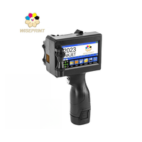 Imprimante jet d'encre TIJ multifonction semi-automatique WISEPRINT industrielle portable à batterie 600 dpi pour codes de lot et QR sur plastique