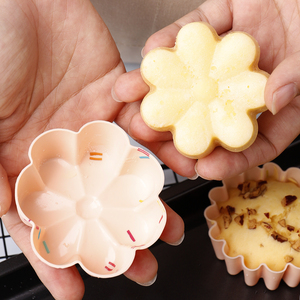 Nouvel ensemble de moules en silicone écologiques 9 pièces <span class=keywords><strong>pour</strong></span> muffins/gâteaux/tartes/puddings, certifié CE, compatible micro-ondes et four, emballé - Product Image 4