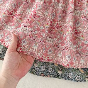 Abito Estivo 2026 Nuovo Stile in Puro Cotone Morbido per Bambina, Vestito Floreale Vintage con Colletto alla Marinara e Fiocco, Abito da Principessa - Product Image 6