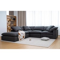 Canapé sectionnel en forme de L, nouveau style moderne, carré doux et confortable pour appartement ou villa