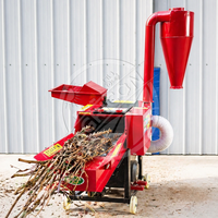 Nouvelle machine à couper la paille automatique trois-en-un de 3,8 tonnes pour l'alimentation du bétail avec moteur en cuivre pur et moteur diesel/essence