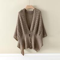 Frühling und Herbst Neuer 100% Kaschmir-Schal Damen Strickpullover Warmer Schal