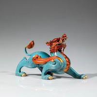Ornement en Cuivre Pixiu Overlord pour Atelier d'Art en Cuivre, Pièce Décorative pour Salon/Entrée, Sculpture Artisanale Pixiu