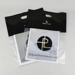 Bolsas de comestibles LDPE impresas con logotipo personalizado Bolsas de compras transparentes Bolsas de embalaje de plástico para ropa