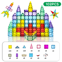 Juego de azulejos de construcción magnéticos de dimensiones personalizadas coloridas 3D, juego de bloques de juego de educación temprana creativa certificada EN71 para niños