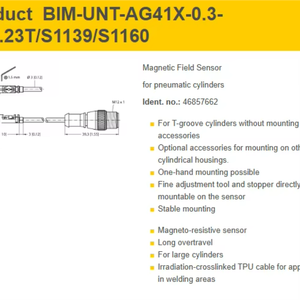Capteur magnétique à effet Hall Turck d'origine neuf BIM-UNT-AG41X-0.3-RS4.23T/S1139/S1160 BIM-AKT-AP6X 7m avec KLA1 - Product Image 2
