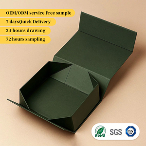 Custom Logo One-piece Magnetic Folding <b>Box</b> Luxury Collapsible Rigid Gift <b>Box</b> Flat Packed RoHS One-stop Sourcing Solution - Product Image 1