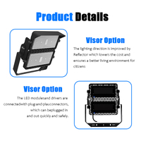Projecteur LED XINDECO IP66 IK10 240W/480W/720W/960W Haute Efficacité Lentille PC Angle de Faisceau 150° 28800lm pour Stades Industriels