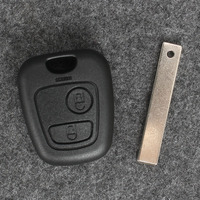 Coque de remplacement pour clé de voiture à distance, en ABS, 2 boutons, lame non taillée, pour Citroën C4 C5 Berlingo Partner Xsara Picasso