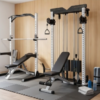 Système de poulies murales multifonctionnel DW Sports Gym Home, entraîneur croisé, demi-rack à squats