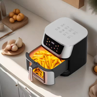 Four à Friture Sans Huile 10L en Acier Inoxydable Carré – Rapide et Facile pour Croustilles, Rôtis, Réchauffages, Déshydratations et Plats Domestiques