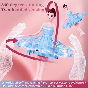 NUEVO Juguete Volador de Plástico SJY-V6 con Dibujos Animados, Inducción, Evitación de Obstáculos, para Niñas, Despegue con un Botón, Calibración, Giroscopio, Música - Product Image 5