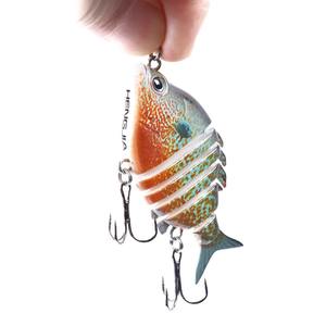 Leurre de pêche bionique multi-articulé, mini-swimbait segmenté, leurre dur artificiel pour la pêche en rivière et en lac - Product Image 4