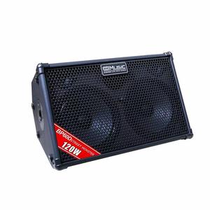 Amplificateur acoustique professionnel en métal pour busker BP60D 120W, alimenté par batterie, avec 2 micros pour sonorisation vocale - Product Image 3