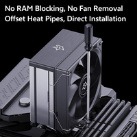 SNOWMAN Nouveau refroidisseur de processeur à 4 caloducs, ventilateur silencieux PWM, radiateur de processeur pour PC de jeu, compatible avec Intel LGA1851 1700 1200 1366 2011 AMD AM5 AM4