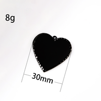 Ywyougang Multi Tone Hartvormige Bedel, RVS Bedel met Gegolfde Rand, Op Maat Gegraveerd Accessoire voor DIY Sieradenmaken