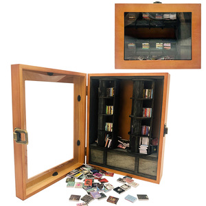Mini Libreria per <span class=keywords><strong>Casa</strong></span> delle Bambole con Armadietto, Espositore in Legno per Libri in Miniatura, Libri in Miniatura Inclusi, Accessorio Decorativo per <span class=keywords><strong>Casa</strong></span> delle Bambole - Product Image 4