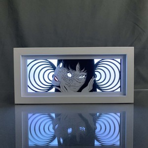 Zdd 201 300 Anime LED Ánh Sáng Hộp Mdf Khung Gỗ Laser Giấy Cắt Bóng Hộp Siêu Xe LED Ánh Sáng Ban Đêm Cho Phòng Trang Trí Nội Thất Xe Đèn - Product Image 5