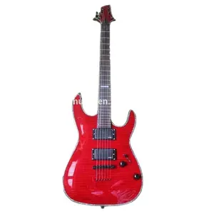 Weifang-guitarra eléctrica Rebon, 6 cuerdas, puente a través del cuerpo, H351NT