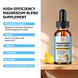 Suplementos Herbales al por Mayor de Fábrica con L-Teanina y Bromelina para Apoyar la Relación Muscular y la Recuperación, Gotas Líquidas de Magnesio - Product Image 3