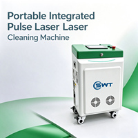 Machine de nettoyage au laser pulsé portable 300W en valise, pour l'élimination de la rouille sur les pièces automobiles et les rouleaux Anilox