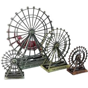 Figurines Souvenir Cadeau <span class=keywords><strong>d</strong></span>'anniversaire Figurine en métal <span class=keywords><strong>La</strong></span> <span class=keywords><strong>Grande</strong></span> <span class=keywords><strong>Roue</strong></span> de Londres Ornement Modèle de bâtiment anglais <span class=keywords><strong>D</strong></span>écoration de bureau à domicile - Product Image 4