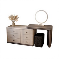 Table de toilette moderne laquée de luxe italienne à tiroirs escamotables, prix d'usine, pour chambre et appartement