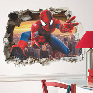 Autocollants muraux du dessin animé marvel, affiche en vinyle 3d de <span class=keywords><strong>super</strong></span> héros, Iron Man, <span class=keywords><strong>Thor</strong></span>, décoration pour chambre d'enfants - Product Image 3