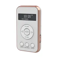 RADIO DAB tascabile DAB + FM personale ricaricabile in oro bianco-rosa P208 di vendita calda Jenmart