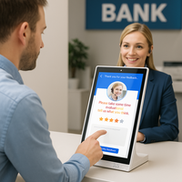 Tablette PC Android 10,1 Pouces en Forme de L, Écran Tactile LCD Interactif Convivial pour Menus Numériques de Restaurants et Publicité dans les Centres Commerciaux