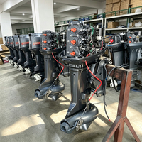 Moteur hors-bord à jet 2 temps à essence, arbre court, 9,9 CV, pour bateaux pneumatiques de pêche et de travail en eaux peu profondes