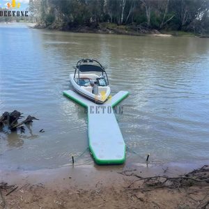 Plate-forme de quai de ponton flottant à eau gonflable personnalisée à grand point de chute portable durable Jet <span class=keywords><strong>Ski</strong></span> Yacht quai de bateau gonflable - Product Image 2