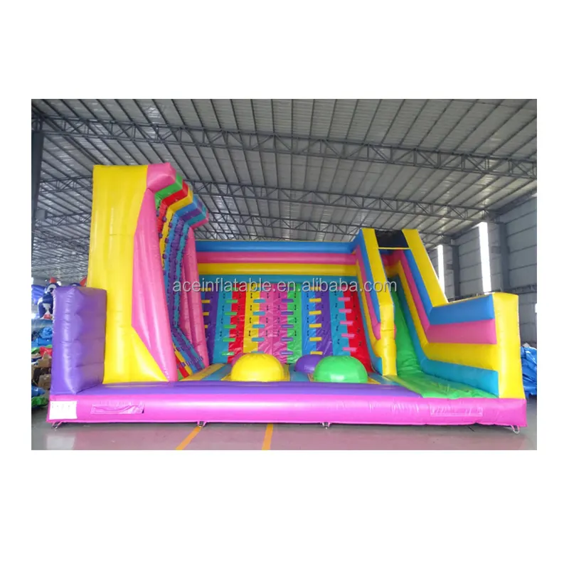 inflatable climber bouncy game adults and kids Amusement park games indoor outdoor inflatable rock climbing wall with slide