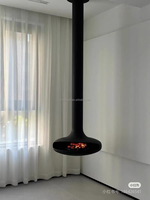 Tonya sans fumée respectueux de l'environnement Villa décoration chauffage domestique noir Durable 600mm suspendu bioéthanol cheminée