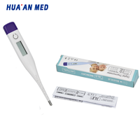 Huuan MED grosir harga lebih rendah termometer Digital klinis untuk mulut dengan ujung kaku