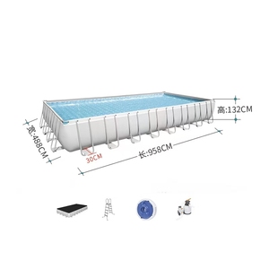 <span class=keywords><strong>Piscina</strong></span> Familiar Rectangular Elevada de PVC <span class=keywords><strong>para</strong></span> Exteriores <span class=keywords><strong>Bestway</strong></span> 56623, Ultra Grande, con Marco de Acero y Bomba de <span class=keywords><strong>Filtro</strong></span> - Product Image 2